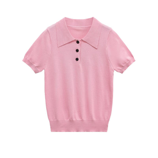 Willow | Versatile Knit Short Sleeve Polo Shirt