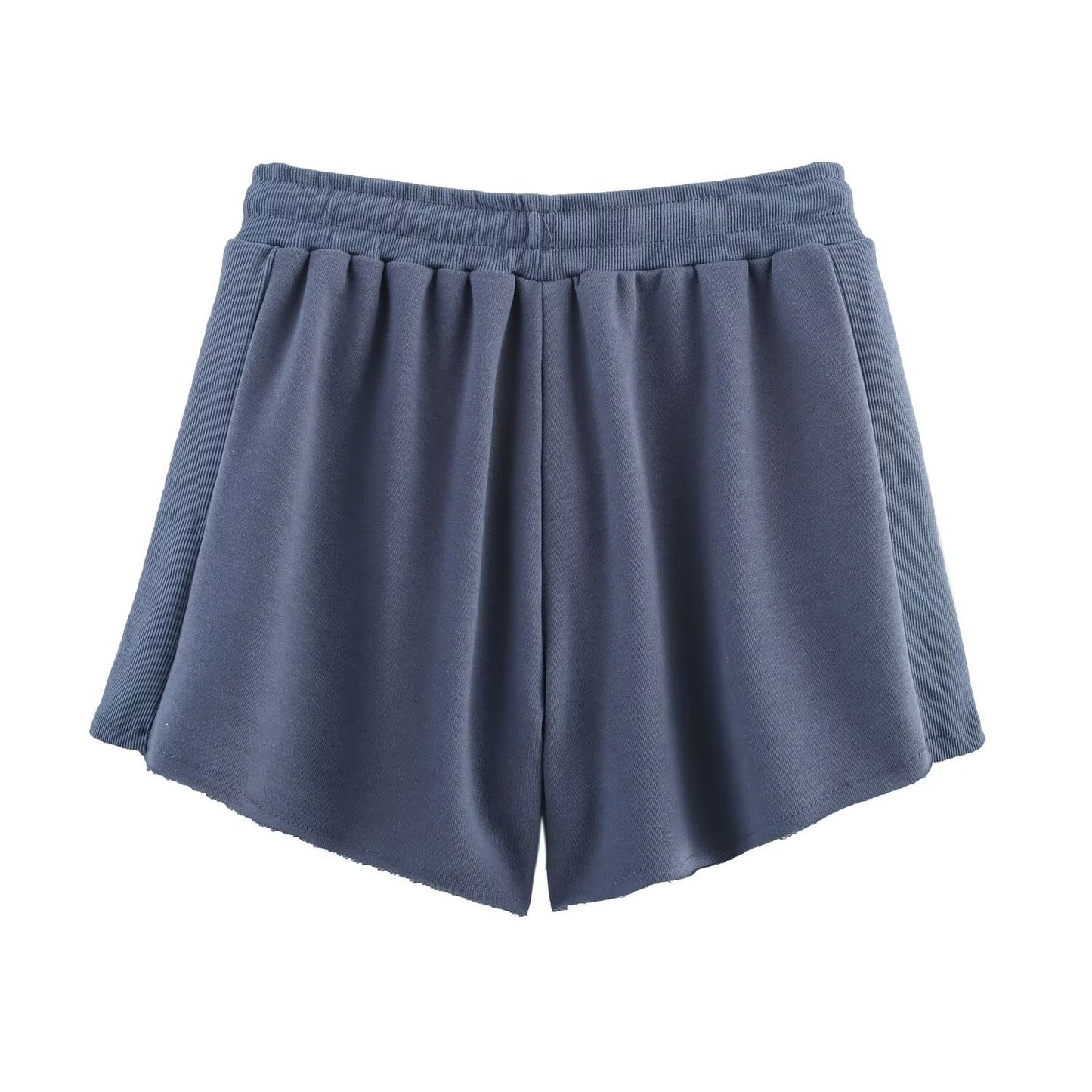 Nola | Casual Printed Jogger Shorts Navy Cotton Drawstring