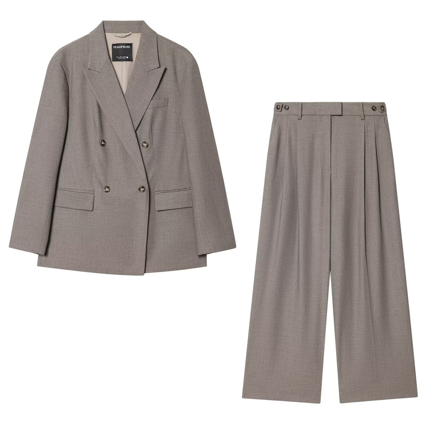 Isla | Double Breasted Wide Trouser Suit