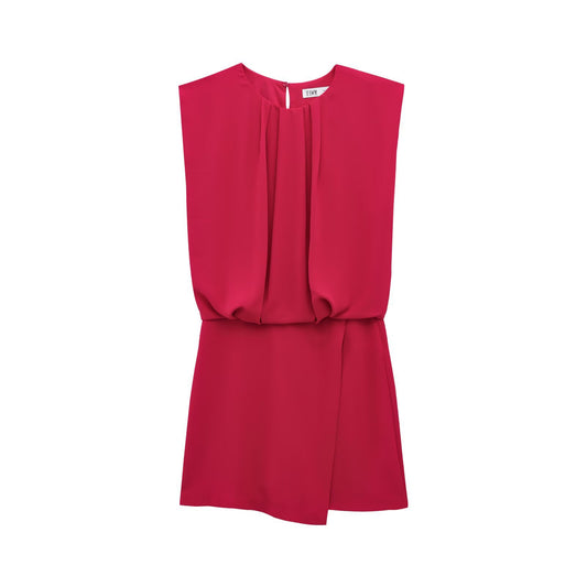 Sable | Elegant Red Mini Dress Sleeveless Ruched