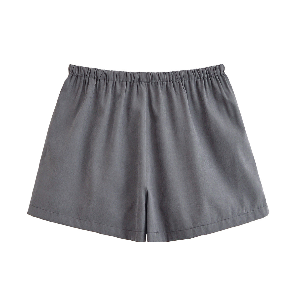 Thea | Cargo Shorts Gray Drawstring Pockets Cotton Relaxed