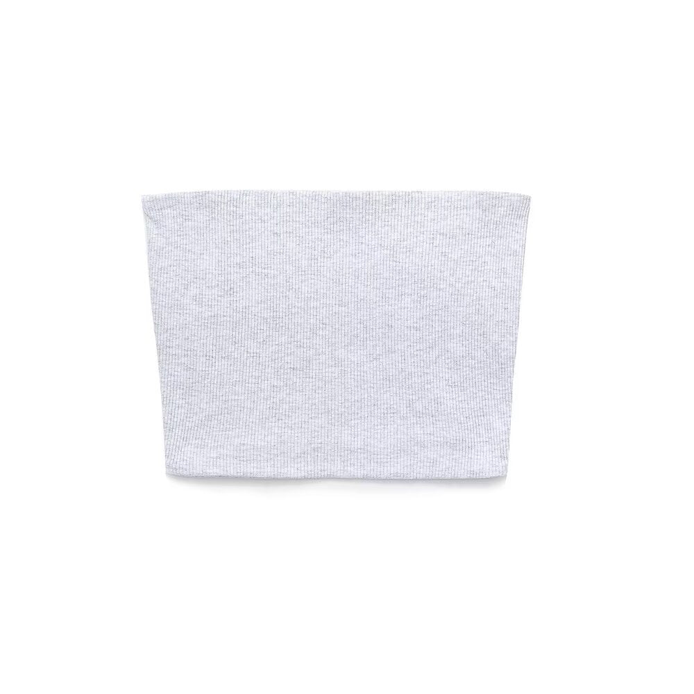 Maren | Summer Strapless Tube Top Pink Ribbed Knitted Bandeau