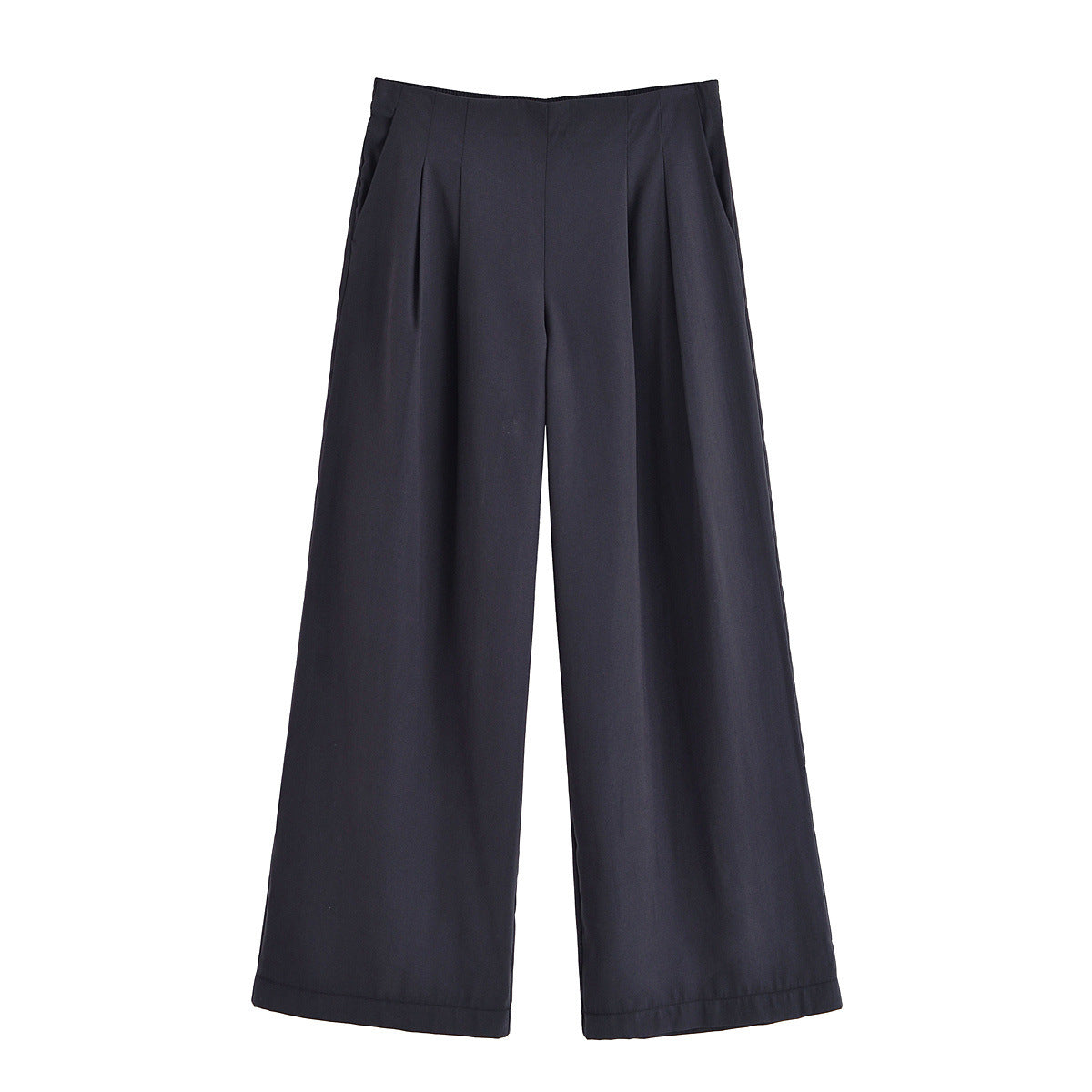 Willa | Casual Wide Leg Trousers Black Pleated