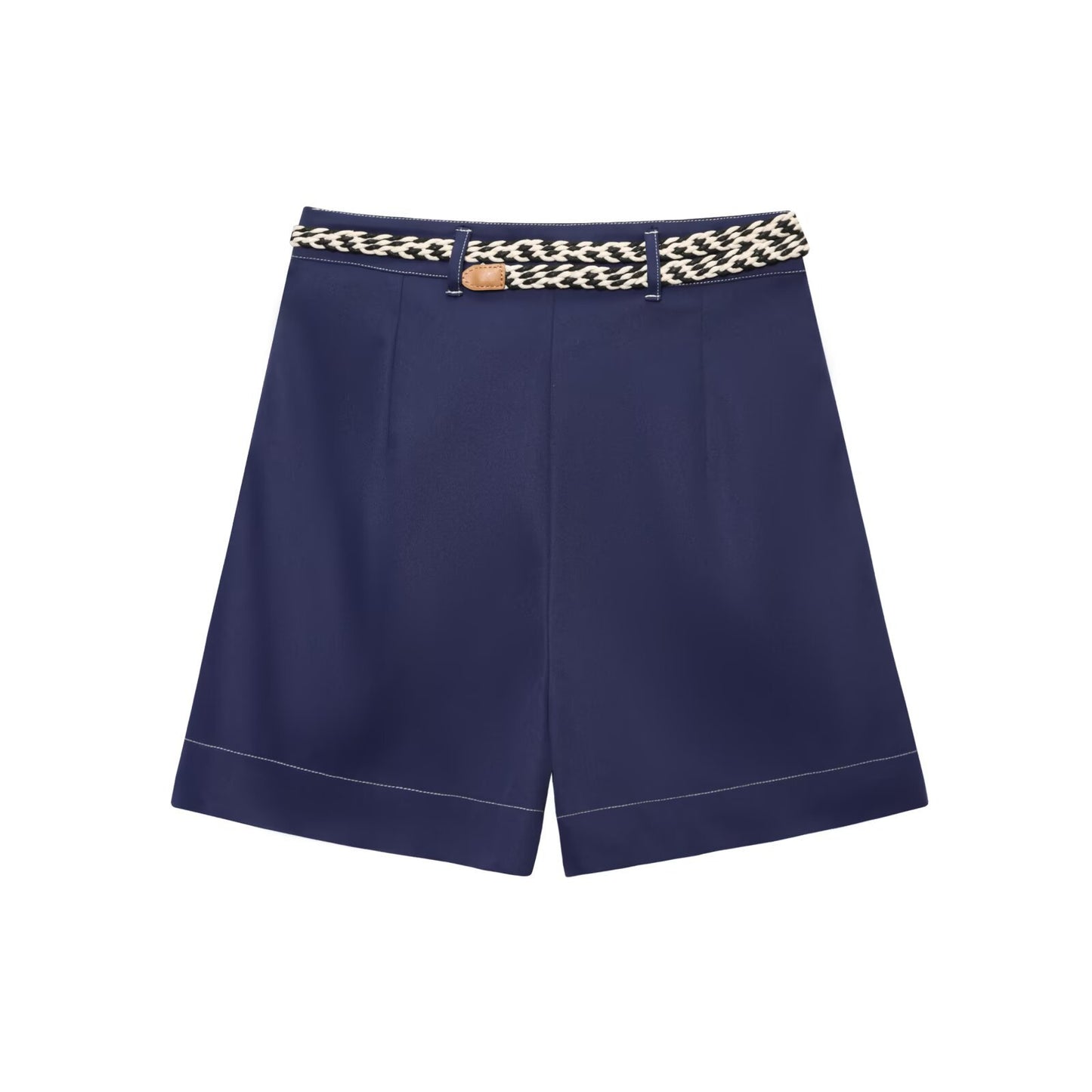 Maeve | Cargo Shorts Navy High Waisted Pocket Detail Wrap Style