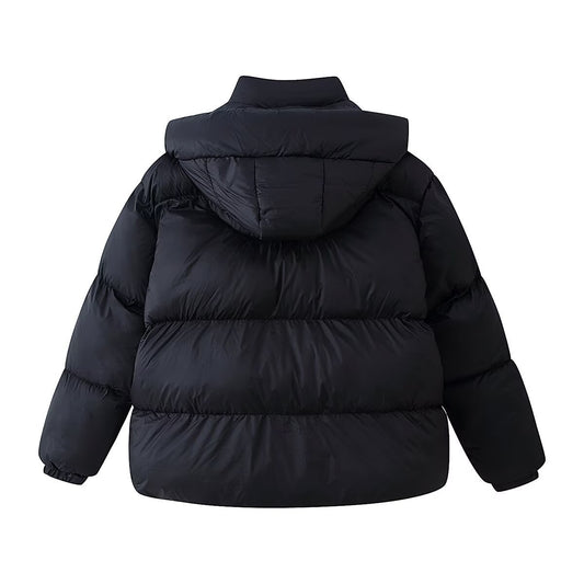 Gemma | Winter Puffer Jacket Black Hooded Oversized Padded Quilted