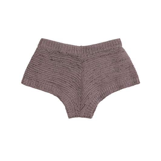 Ada | Knitted Shorts Pink High Waisted