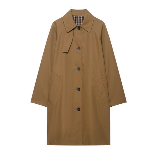 Faye | Smart Casual Trench Coat Camel Long