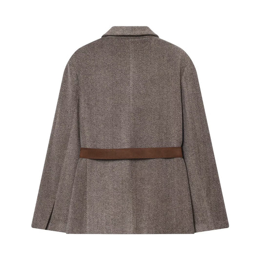 Thea | Belted Wool Blazer Gray