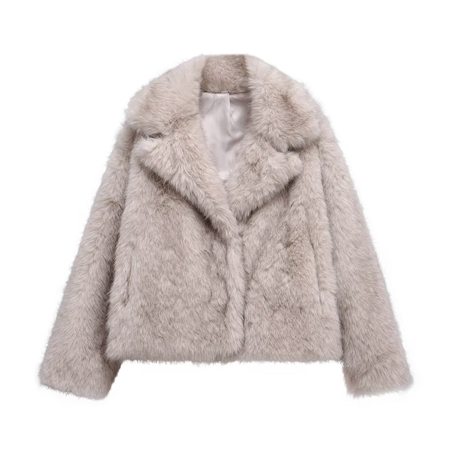 Amelie | Elegant Cropped Faux Fur Jacket