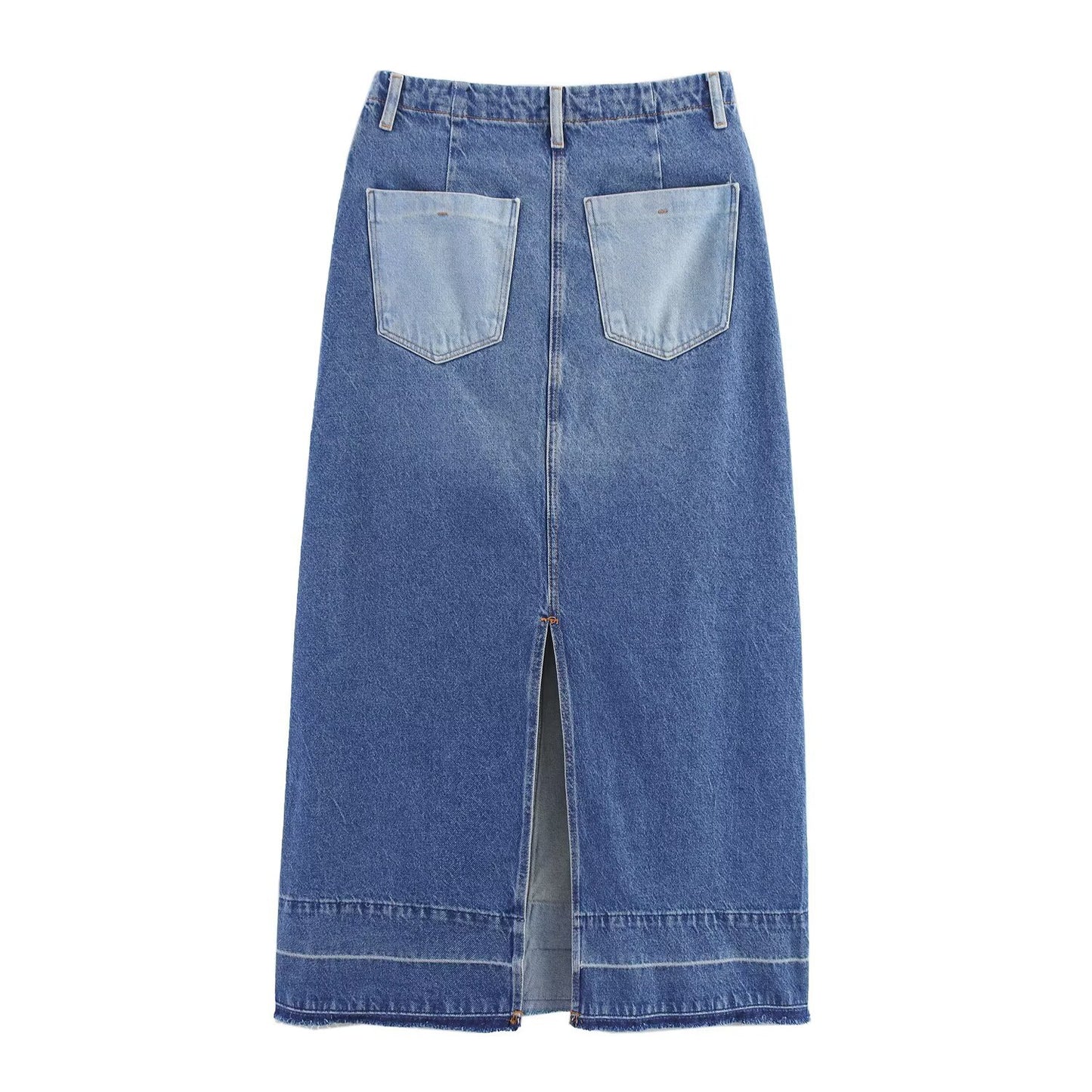 Vera | Maxi Skirt Denim Light Blue High Waisted A Line