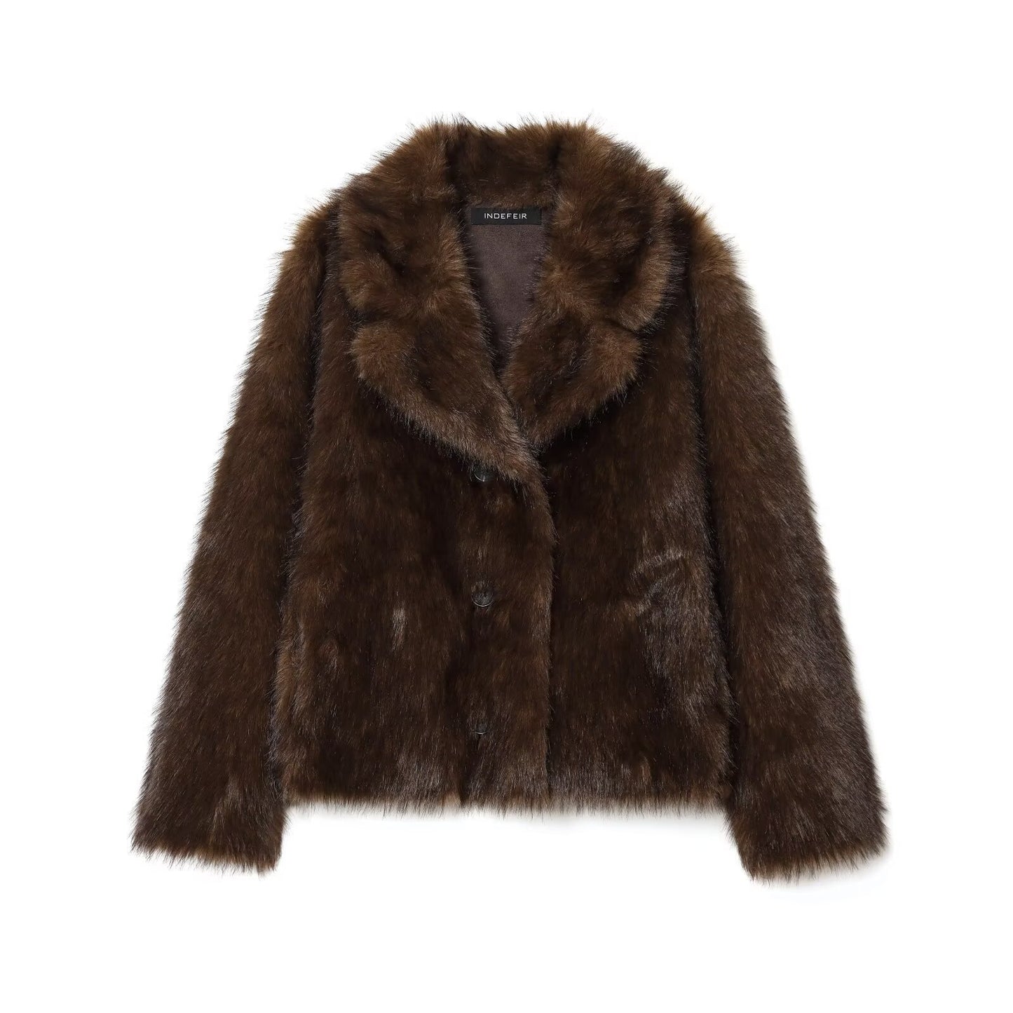 Sable | Winter Brown Faux Fur Jacket Plush