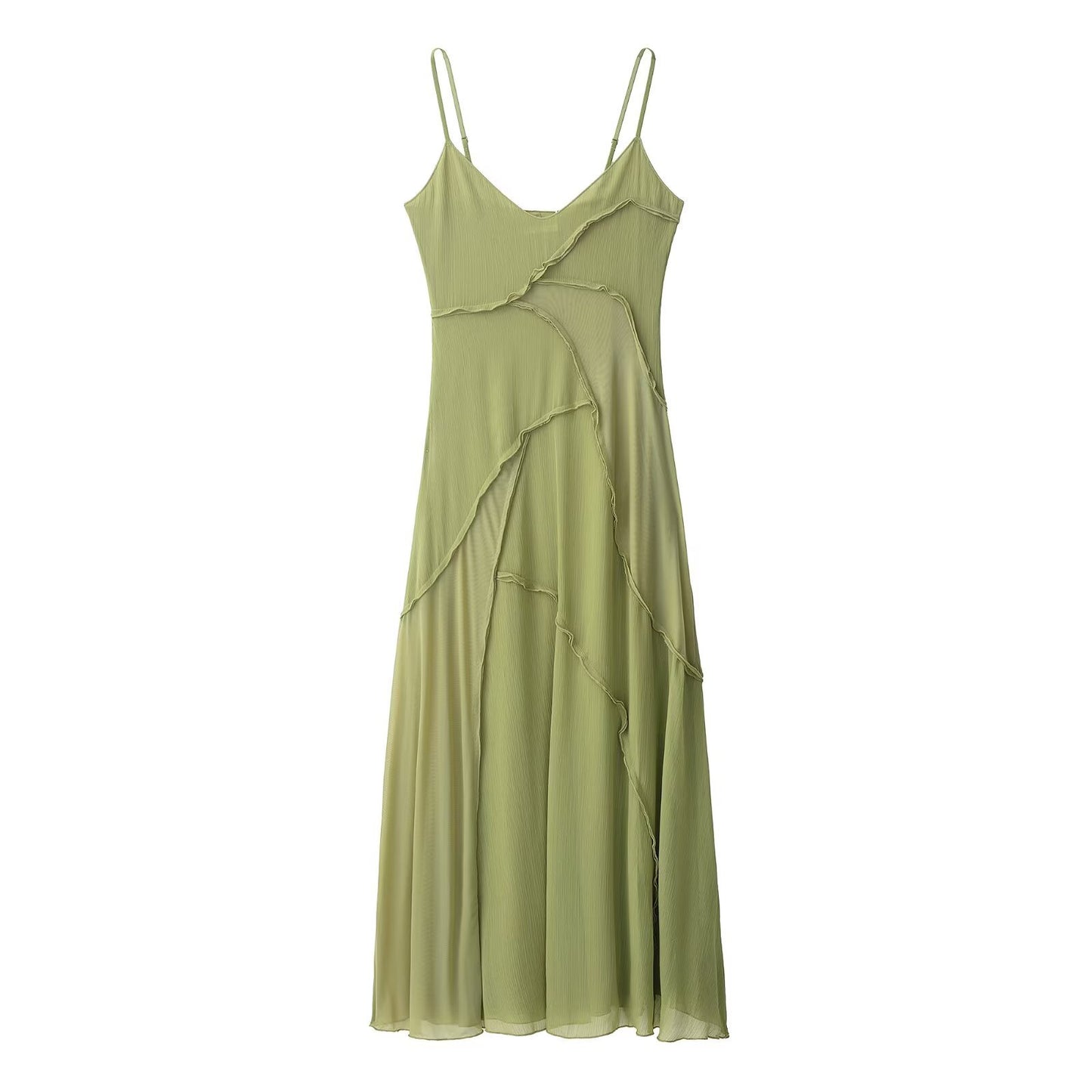 Elara | Summer Slip Maxi Dress Green