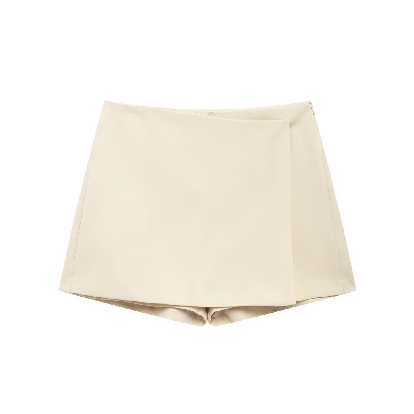 Vera | Mini Skirt Beige High Waisted Tailored