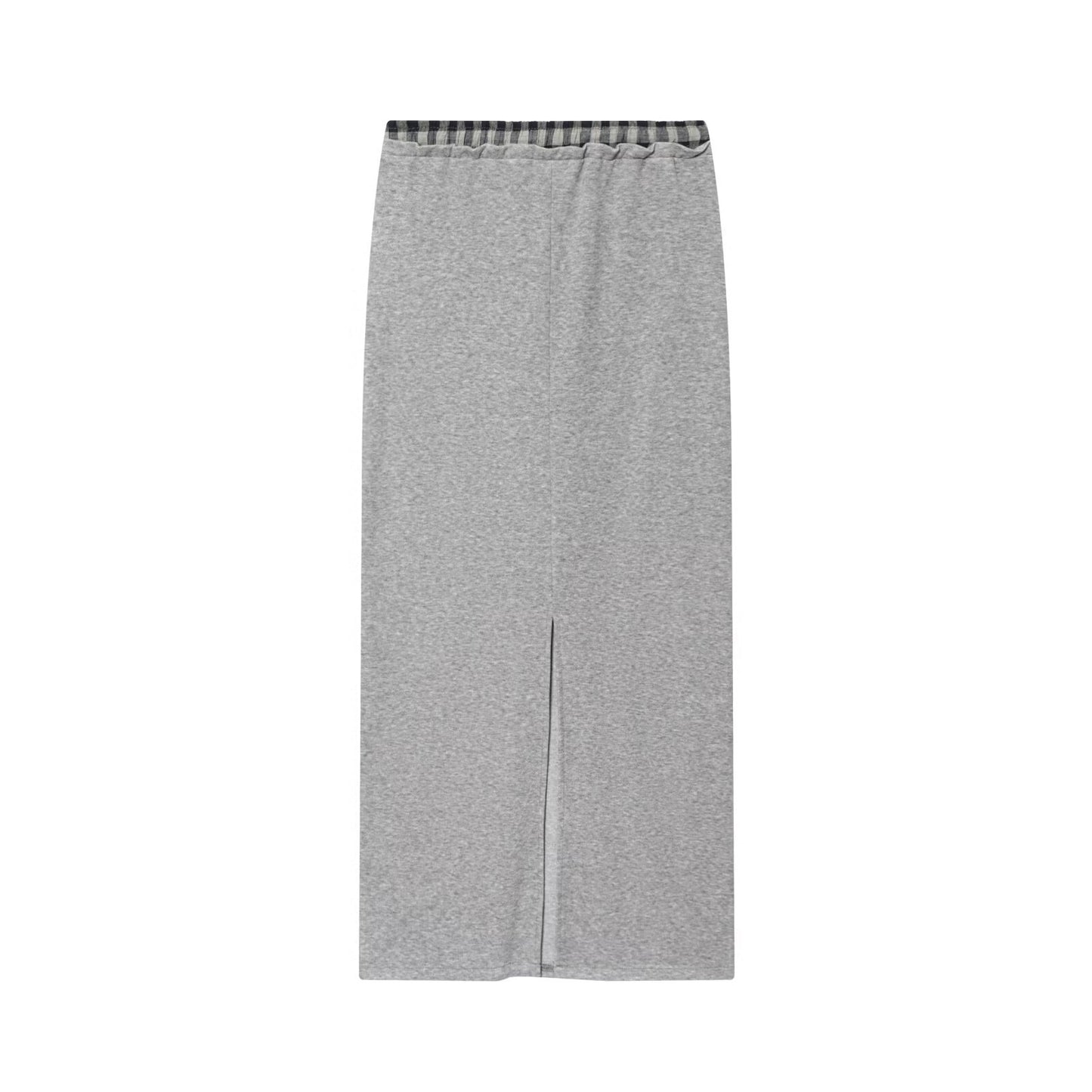 Luisa | Casual Maxi Skirt Grey Drawstring Waist Cotton