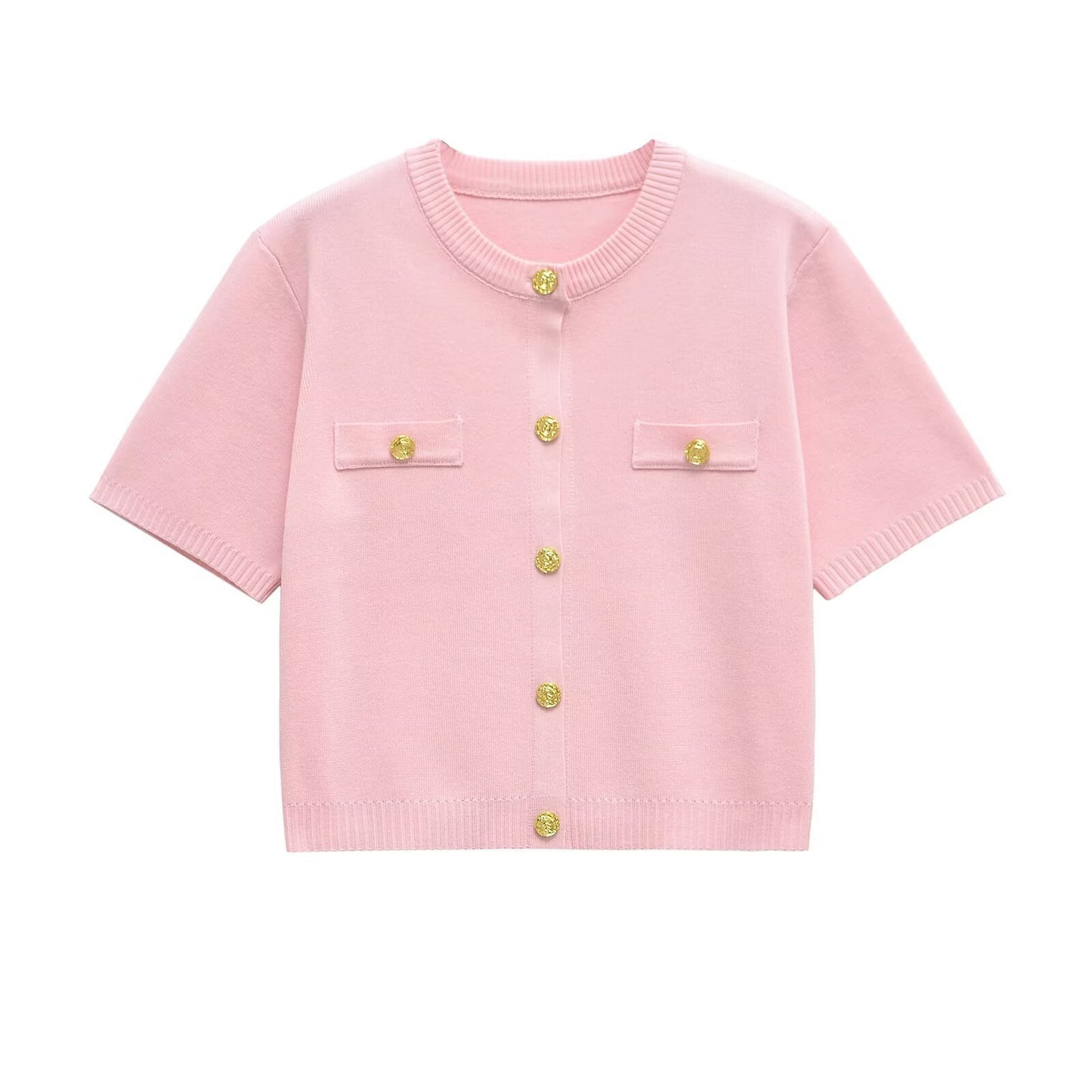 Eloise | Pink Gold Button Co-ord Set