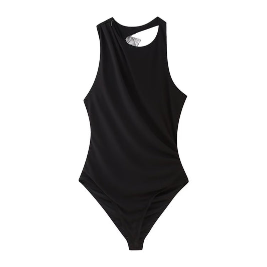 Mia | Casual Tank Top Black Fitted Sleeveless