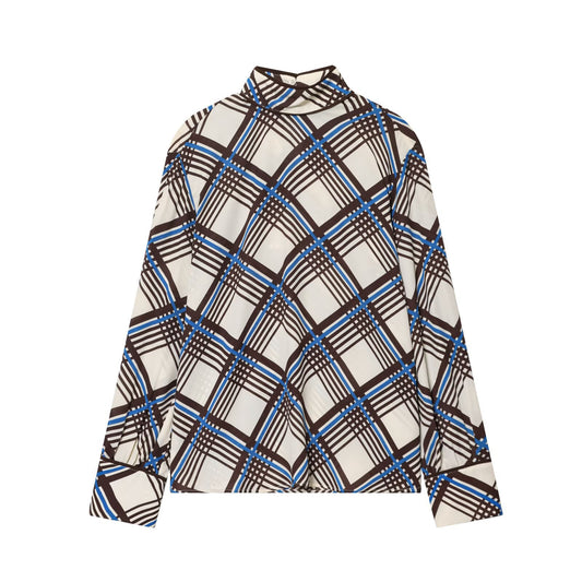 Camille | Smart Casual Checked Long Sleeve Top