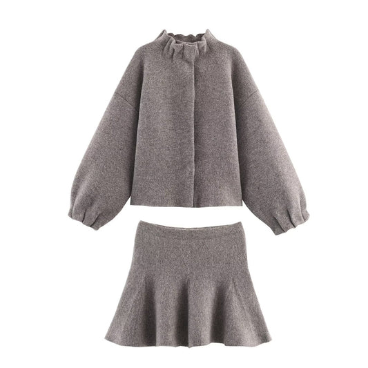 Willow | Knit Bomber & Mini Skirt Co-ord