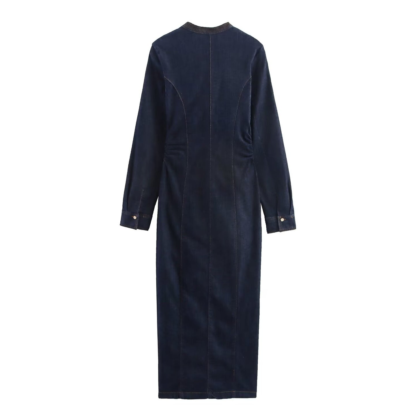 Maren | Casual Denim Maxi Dress Blue