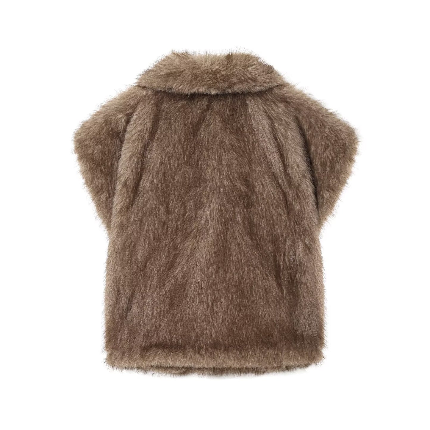 Margot | Faux Fur Vest Cream Sleeveless Oversized