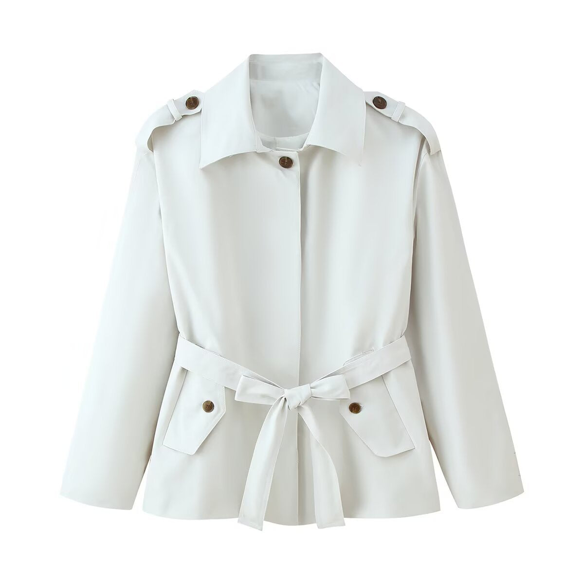 Rue | Smart Casual Belted Trench Coat Beige Long