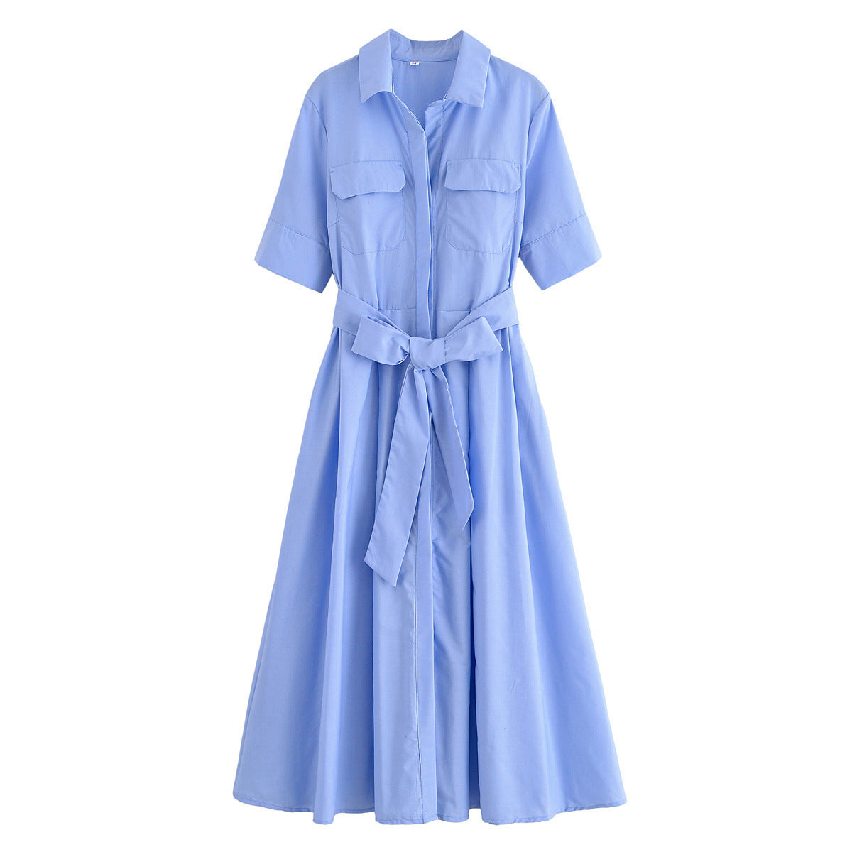 Nala | Summer Belted Shirt Maxi Dress