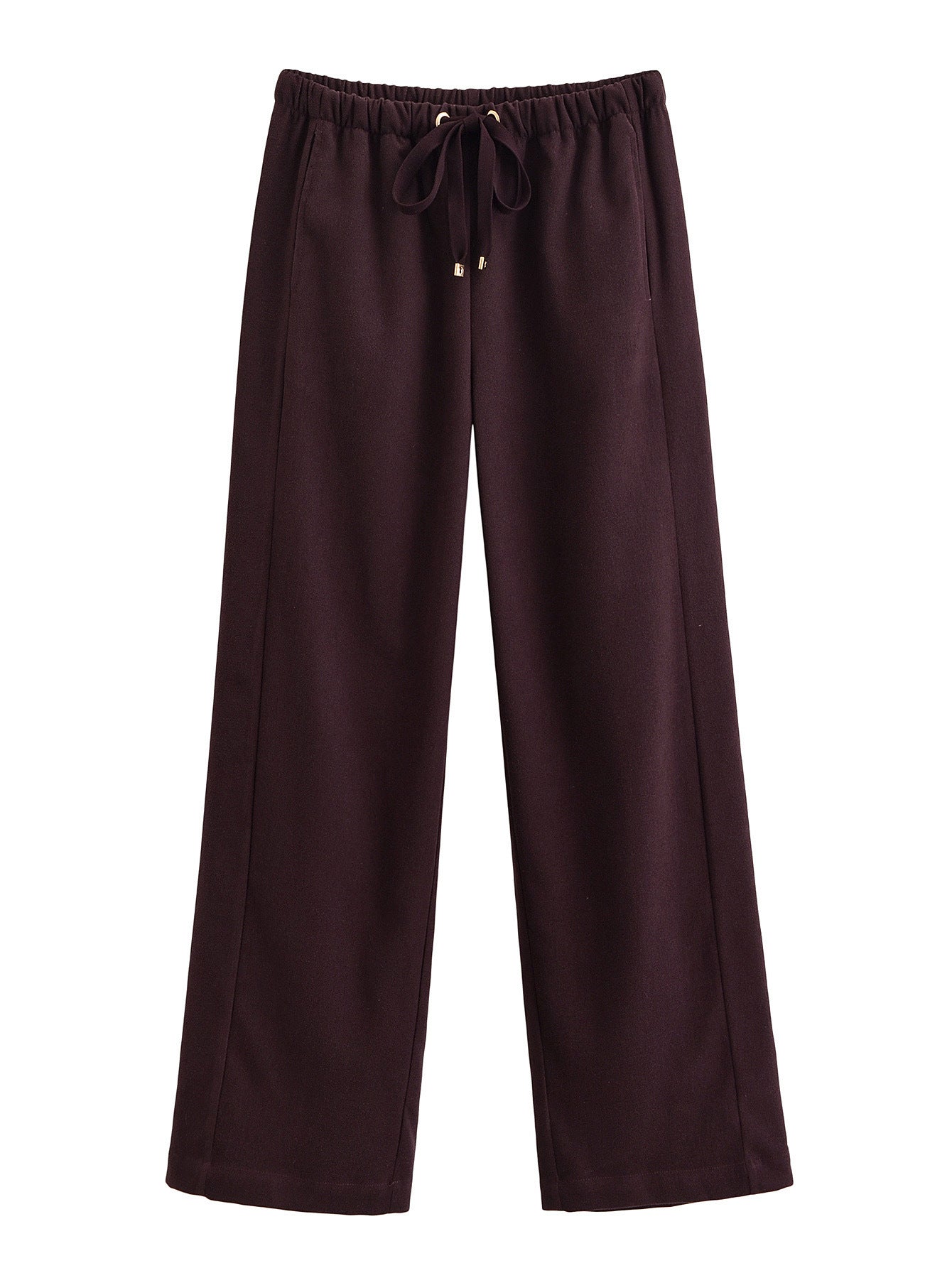 Xena | Casual Wide Leg Joggers Brown Drawstring