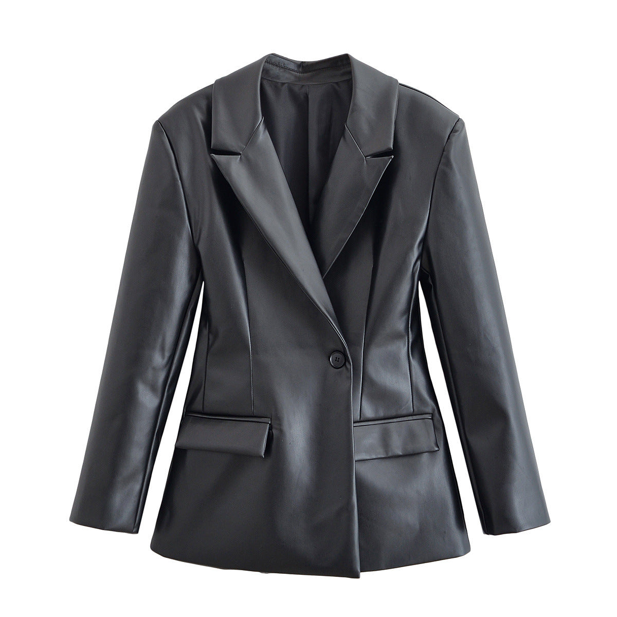 Lyla | Smart Casual Faux Leather Blazer