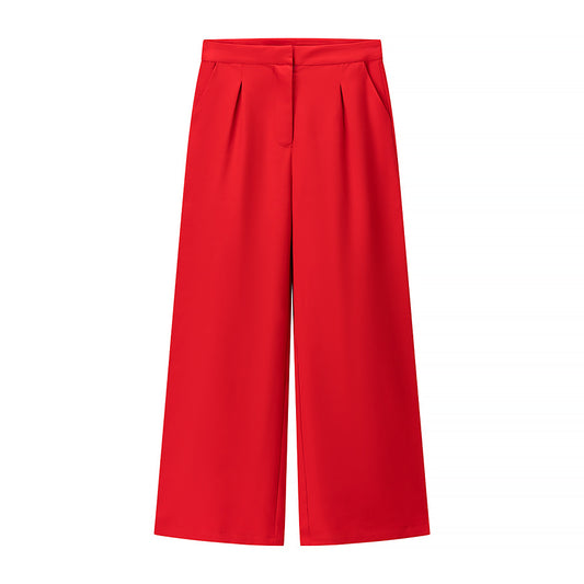 Ruby | Red Waistcoat & Wide Leg Co-ord