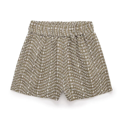 Maren | Pleated Shorts Sage Green High Waisted