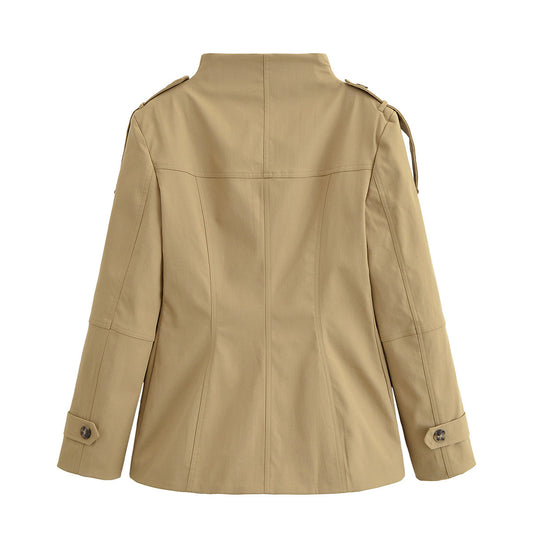 Alma | Utility Jacket Camel Long Pocket Button