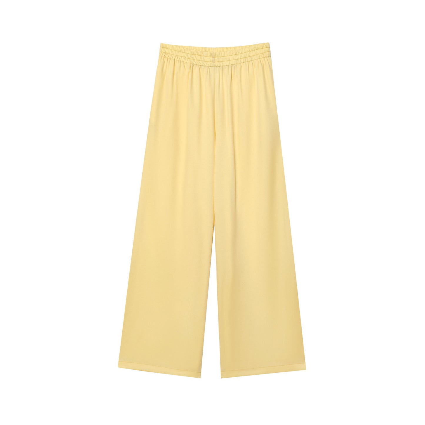 Mia | Casual Wide Leg Trousers Cream High Waisted