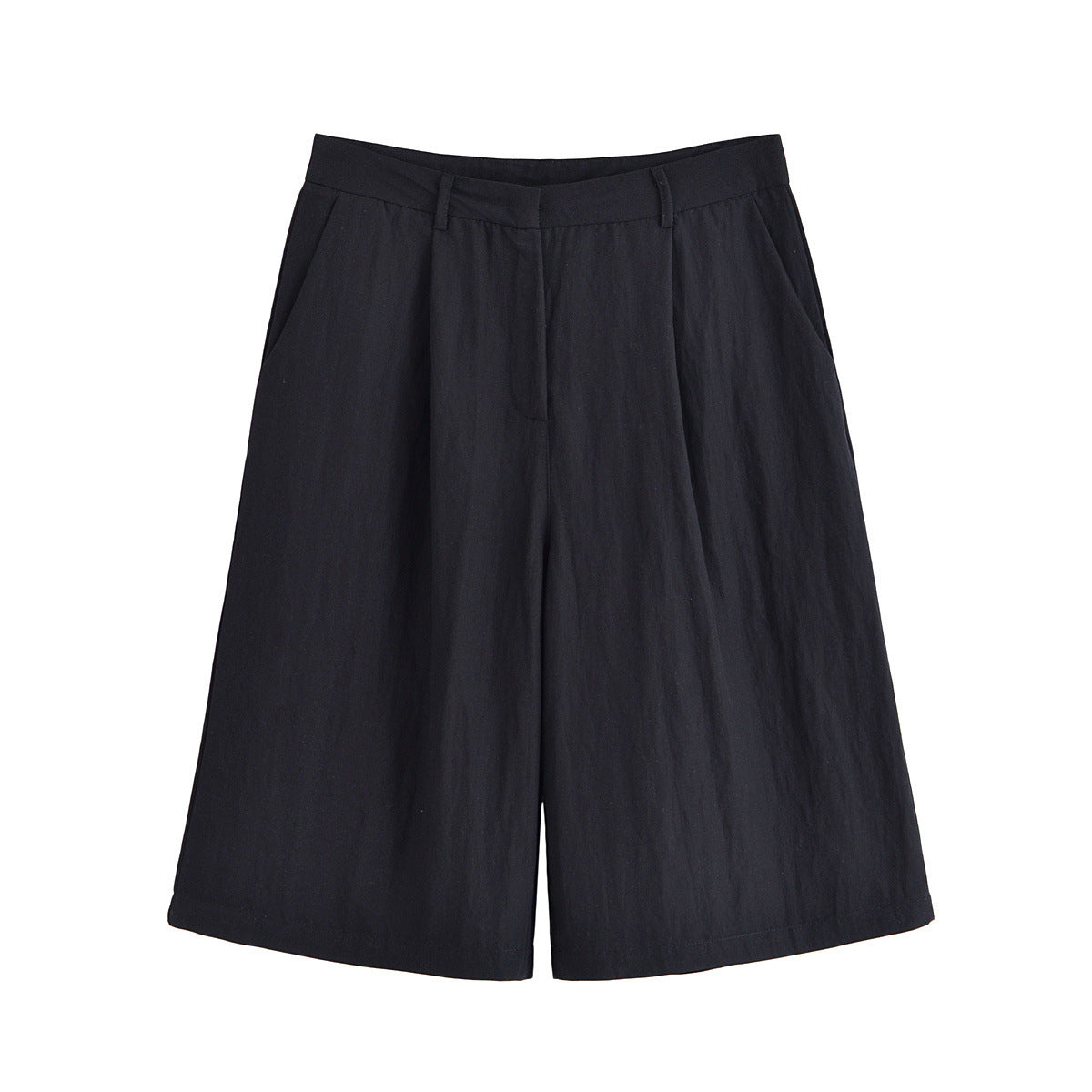 Ivy | High Waisted Wide Leg Culottes Brown Pleated Tailored