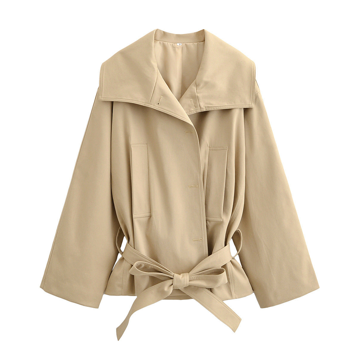Margot | Belted Trench Coat Cream Long Sleeve