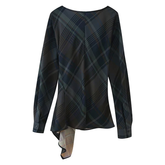 Isla | Green Check Draped Wrap Co-ord