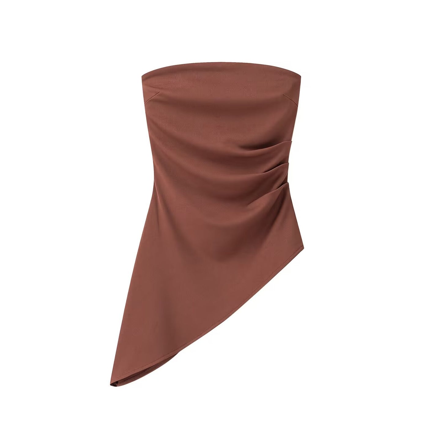 Vera | Strapless Tube Top White Ruched Fitted