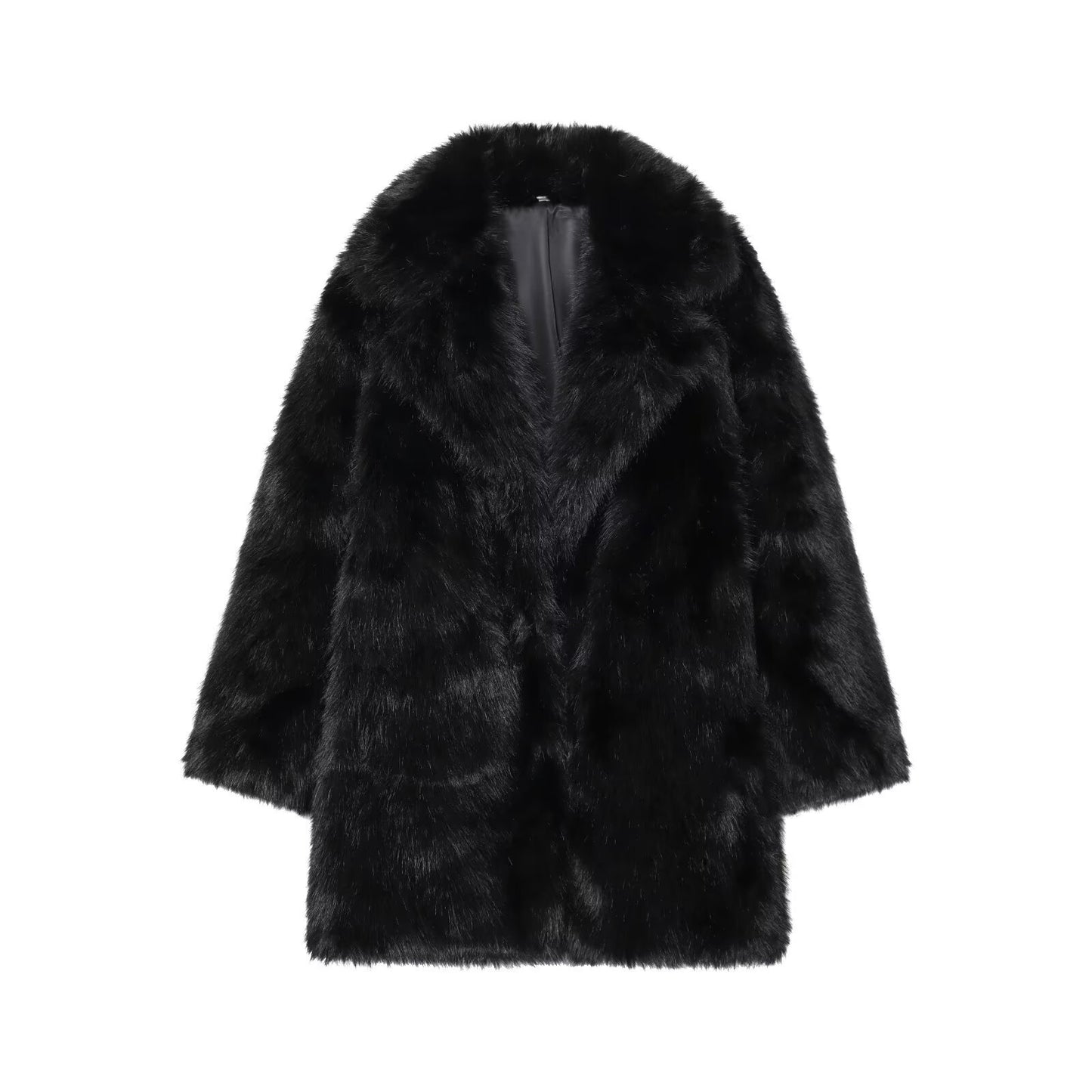 Rosa | Elegant Long Faux Fur Coat