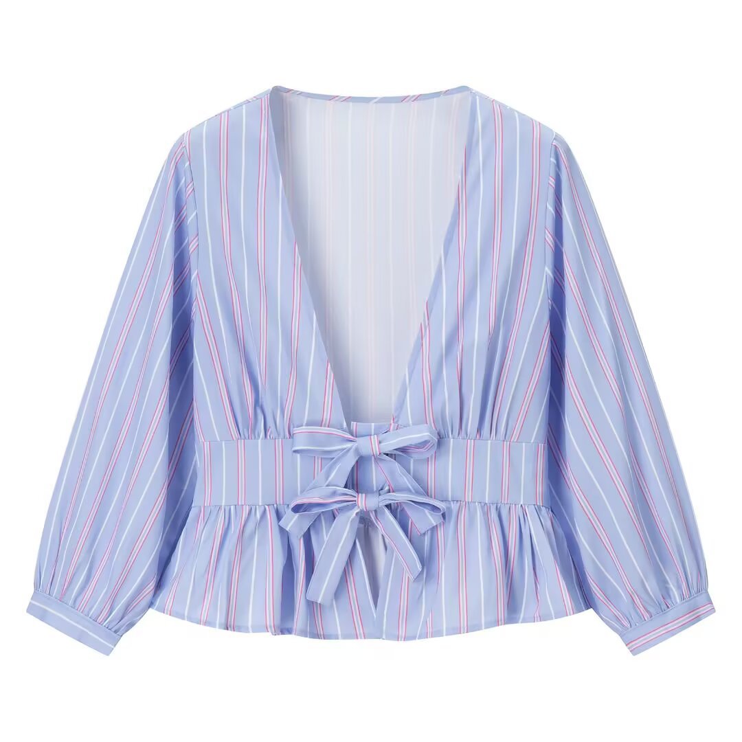 Willow |  Striped Tie Front Wide Leg Set