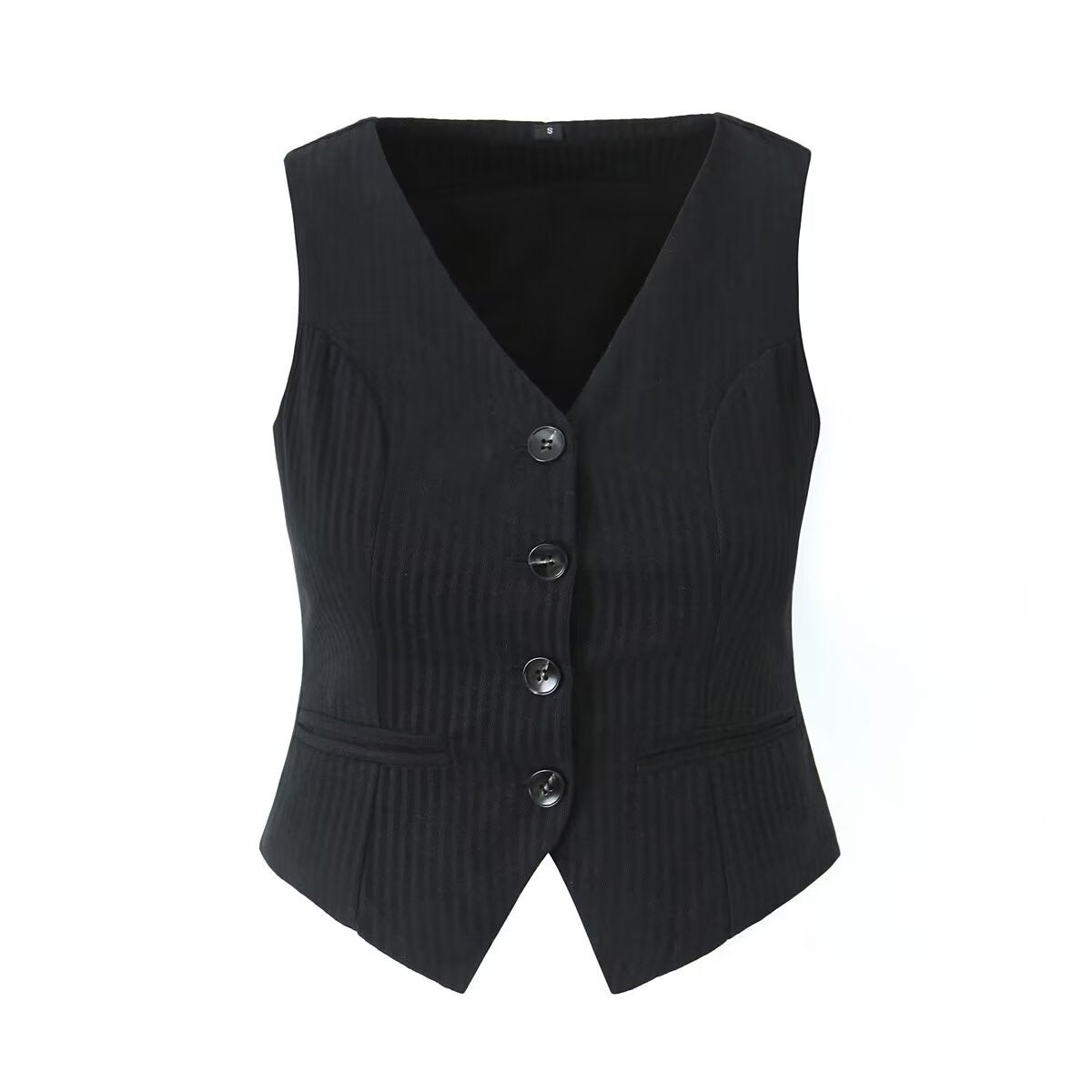 Harper | Black Waistcoat & Pleated Mini Set