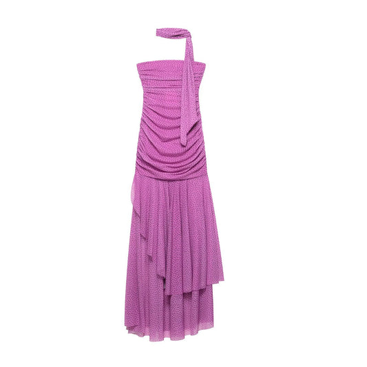 Zoe | Elegant Ruffle Maxi Dress Purple