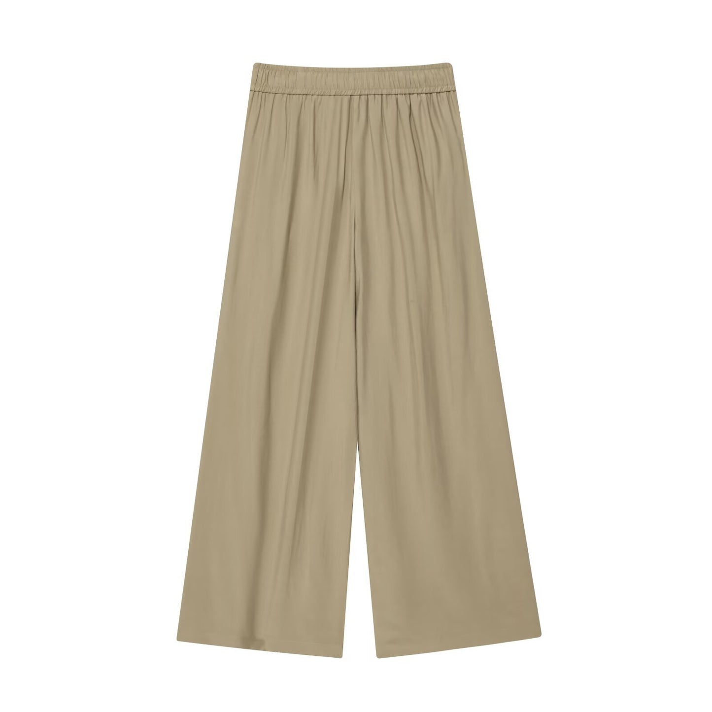 Thea | Casual Wide Leg Pants Beige Elasticated Waist