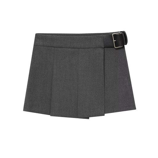 Margot | Pleated Mini Skirt Black High Waisted