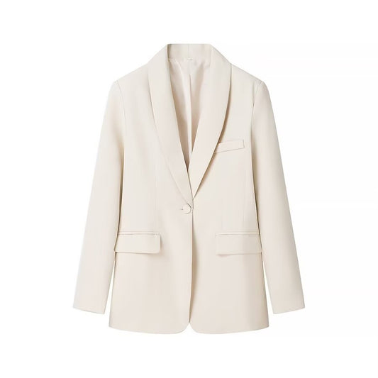 Margot | Cropped Blazer Pink Single Button Long Sleeve