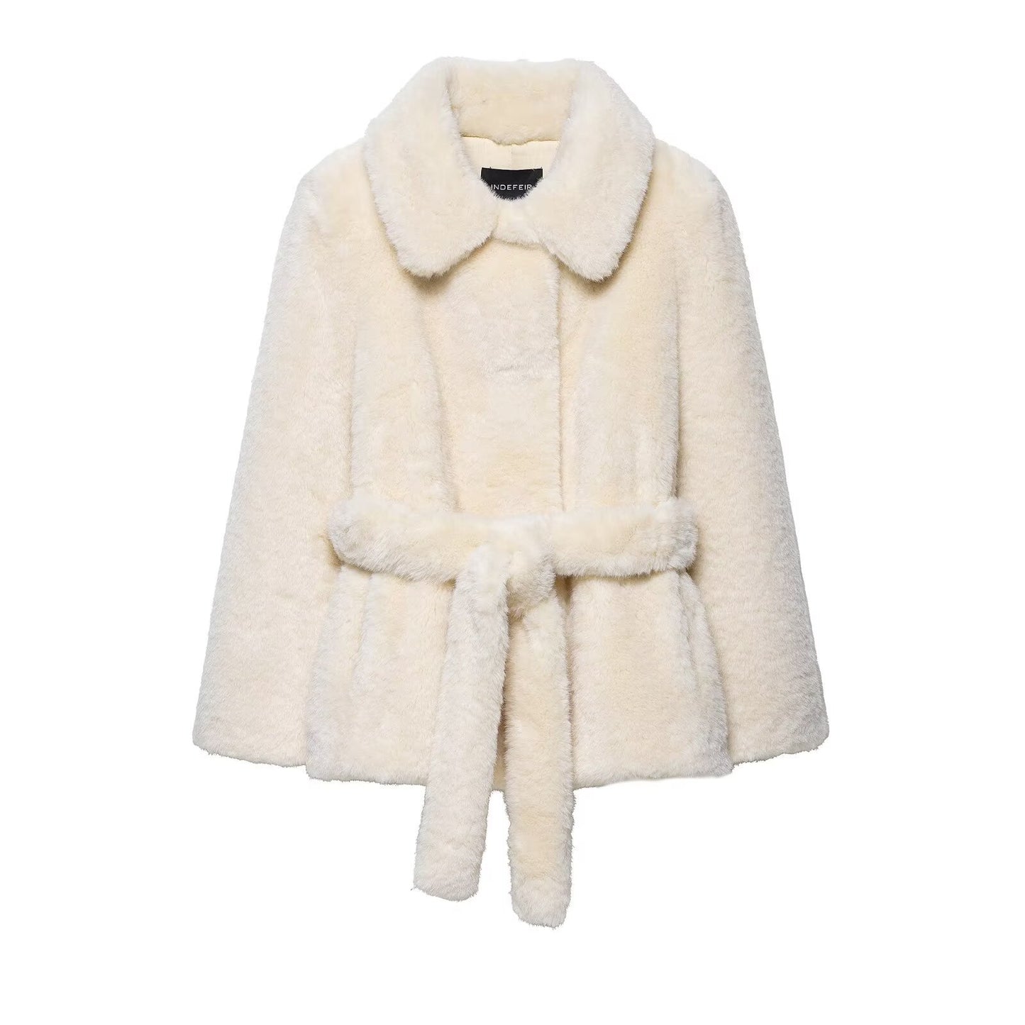 Camille | Elegant Belted Faux Fur Coat
