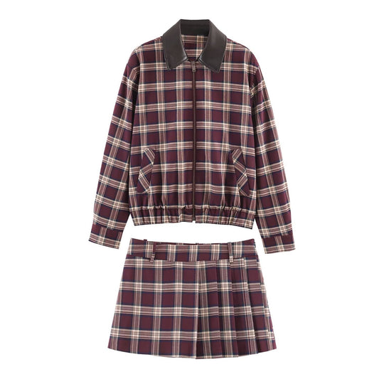 Poppy | Zip Jacket & Pleated Skirt Co-ord