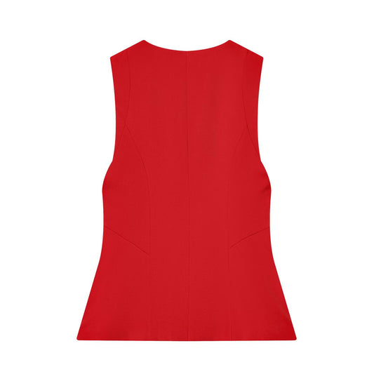 Xena | Elegant Smart Casual Peplum Top Black Sleeveless Fitted