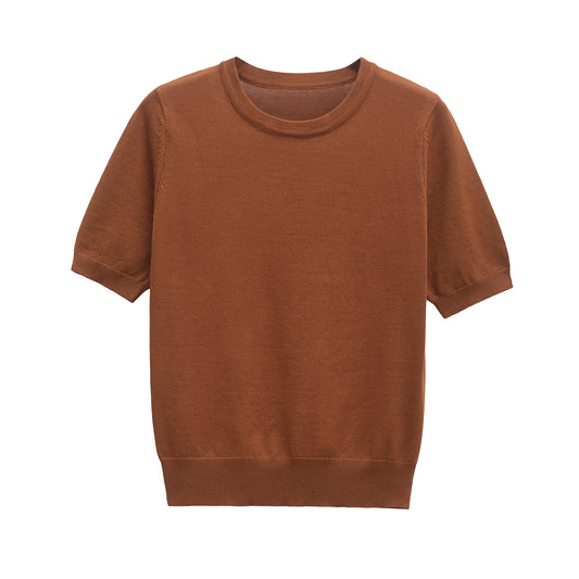 Margot | Crew Neck Short Sleeve Top Yellow