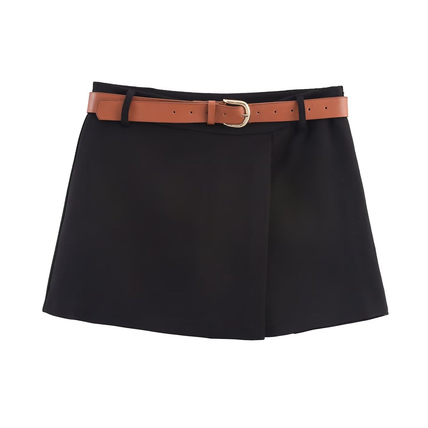 Lux | White Shorts Tailored High Waisted Belted A Line Mini