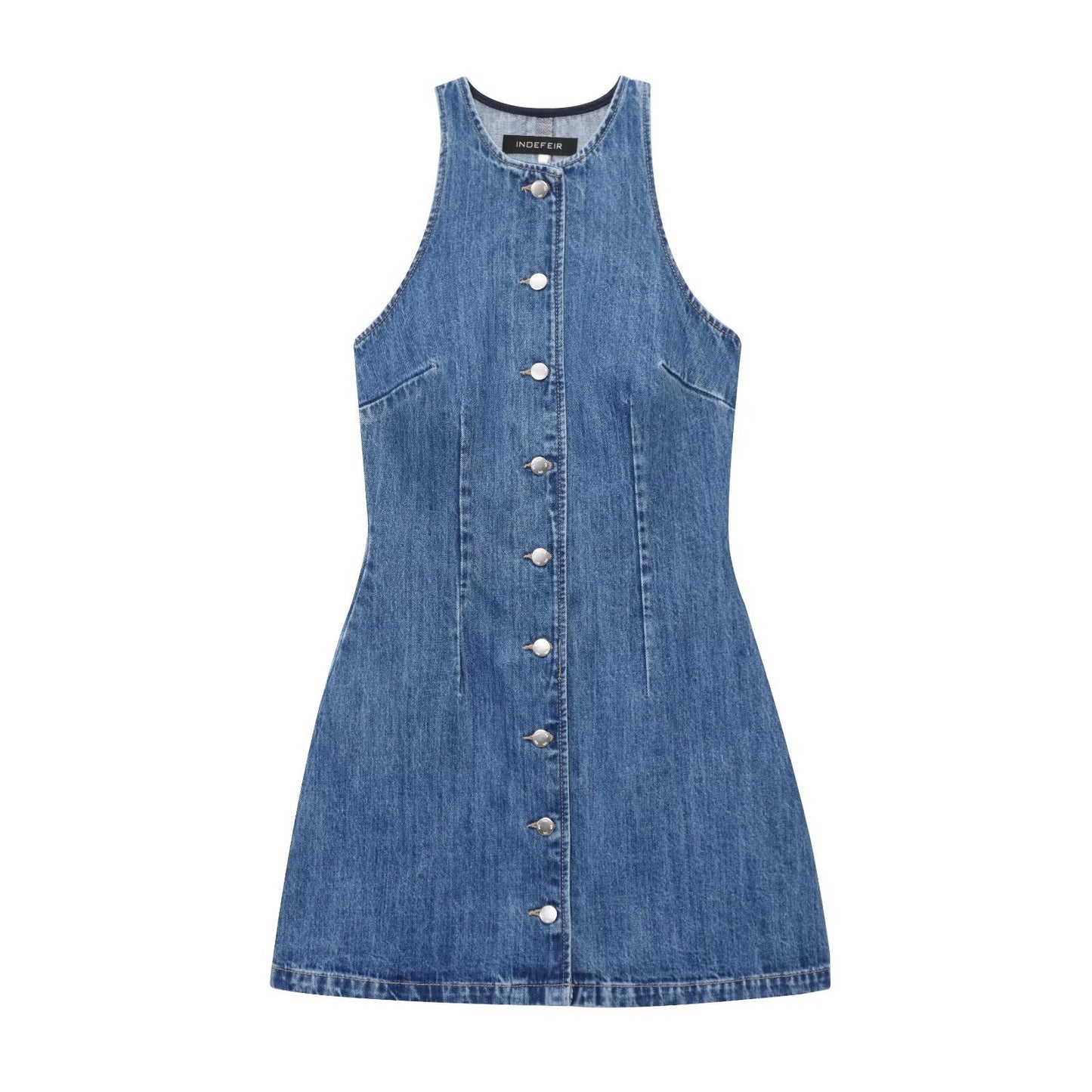 Bea | Casual Denim Mini Dress Blue