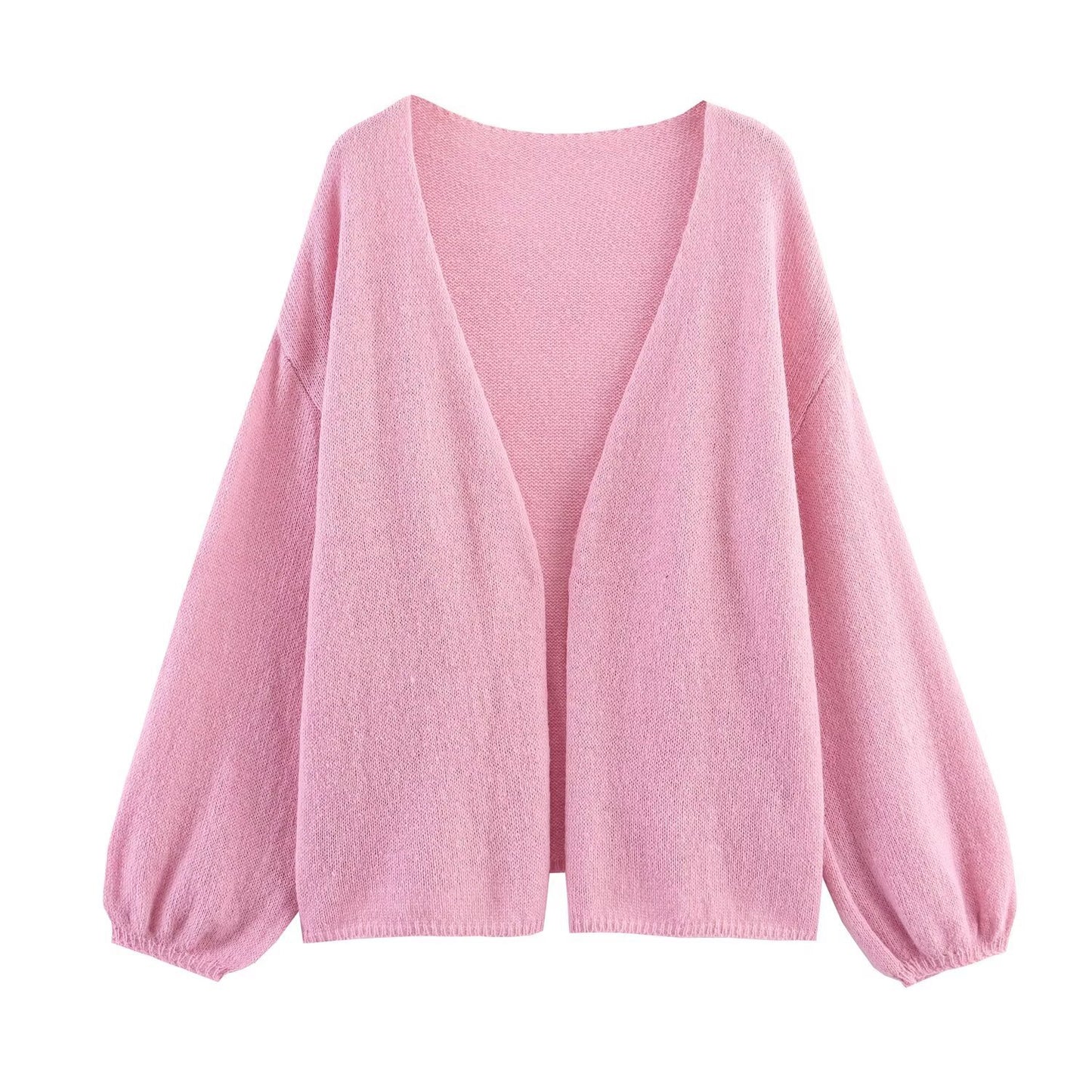 Fleur | Oversized Cardigan Pink Long Sleeve Open Front